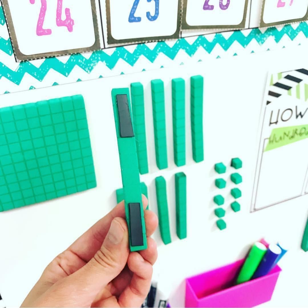 kellys3ps's tweet image. I love this #teachinghack of adding magnets to your place value blocks to use on the board. buff.ly/2TQm28m