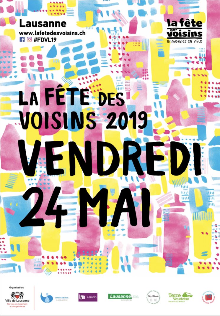 FDVLausanne's tweet photo. Rendez-vous le vendredi 24 mai pour la #Fêtedesvoisins à #Lausanne ! Inscriptions ouvertes dès le 24 avril sur https://t.co/k5P8X7ic1D 😃 #FDVL19 https://t.co/tmHNjbjM0G