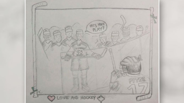 KewlShannon's tweet photo. Love and Hockey. #Humboldt #JonathanPitre https://t.co/fjTRp9YJPn