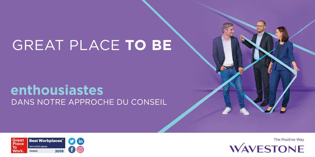 bvalet_pro's tweet photo. #GreatPlacetoWork Wavestone est classé 5ème pour les entreprises entre 500 et 5000 collaborateurs! #PalmaresGPTW2019 @wavestoneFR https://t.co/dwH3owu6fX
