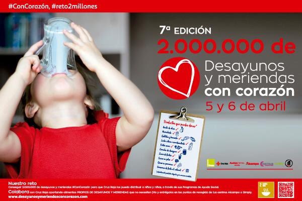 CruzRojaVLC's tweet photo. Empezamos la presentación de la VII Campaña Desayunos y Meriendas #ConCorazon en la que colaboramos con @Alcampo, @SIMPLY_Esp y #ACYRE. El fin es conseguir, nada más y nada menos que dos millones de desayunos y meriendas para las niñas y niños atendidos por Cruz Roja 🥑😊 https://t.co/rblE5g3hel