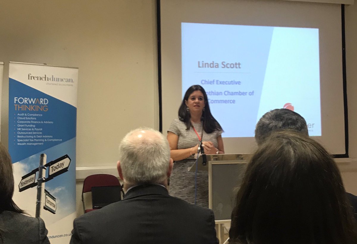 The days events at <a href="/wl_chamber/">West Lothian Chamber of Commerce</a>’s Trading With Ireland event have kicked off with introductions from Chief Exec Linda Scott #tradingwithireland #westlothianpartnership <a href="/French_Duncan/">Duncan French</a>