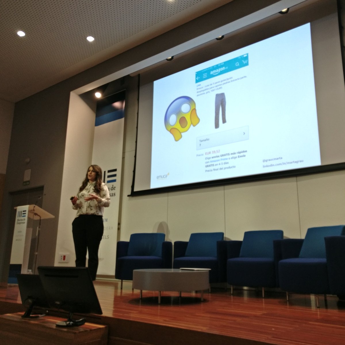cortijc's tweet photo. .@graucmarta nos cuenta la brutal evolución de Emuca en Amazon pero también los dolores de cabeza que da la venta online para un fabricante y la necesidad de recursos para poder revisar contenidos, atención al cliente, etc #ecommB2B https://t.co/4voiSvYRLf