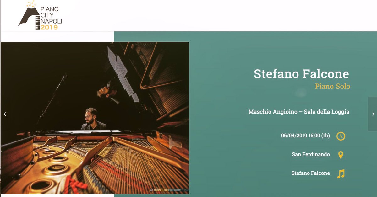 StefanoFalcon10's tweet photo. In Piano Solo per PianoCityNapoli 2019.

Sabato, h. 16:00, Maschio Angioino.

#piano #pianist #pianosolo #jazz #jazzmusic #music #pianocitynapoli #napoli #maschioangioino #live #venue https://t.co/UNI5LQLCMU