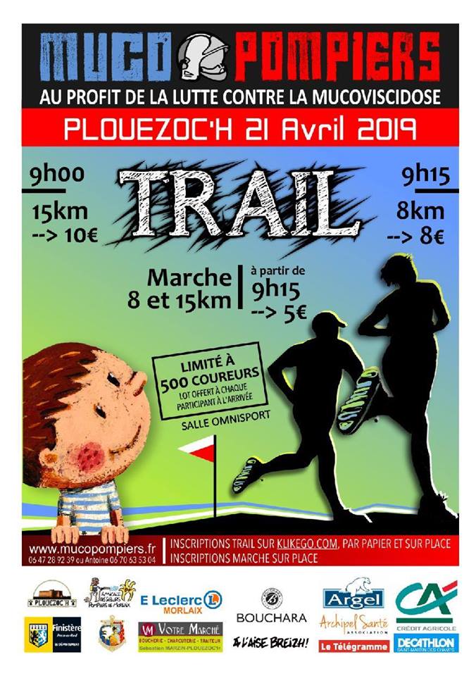 Mucopompiers's tweet photo. TRAIL MUCO POMPIER Dimanche 21 avril 2019 de 09:00 à 12:00
RDV à la salle omnisport de plouezoch

Plus d'info et inscription sur https://t.co/5EEDqL5MFI https://t.co/bIDTpVJzQF