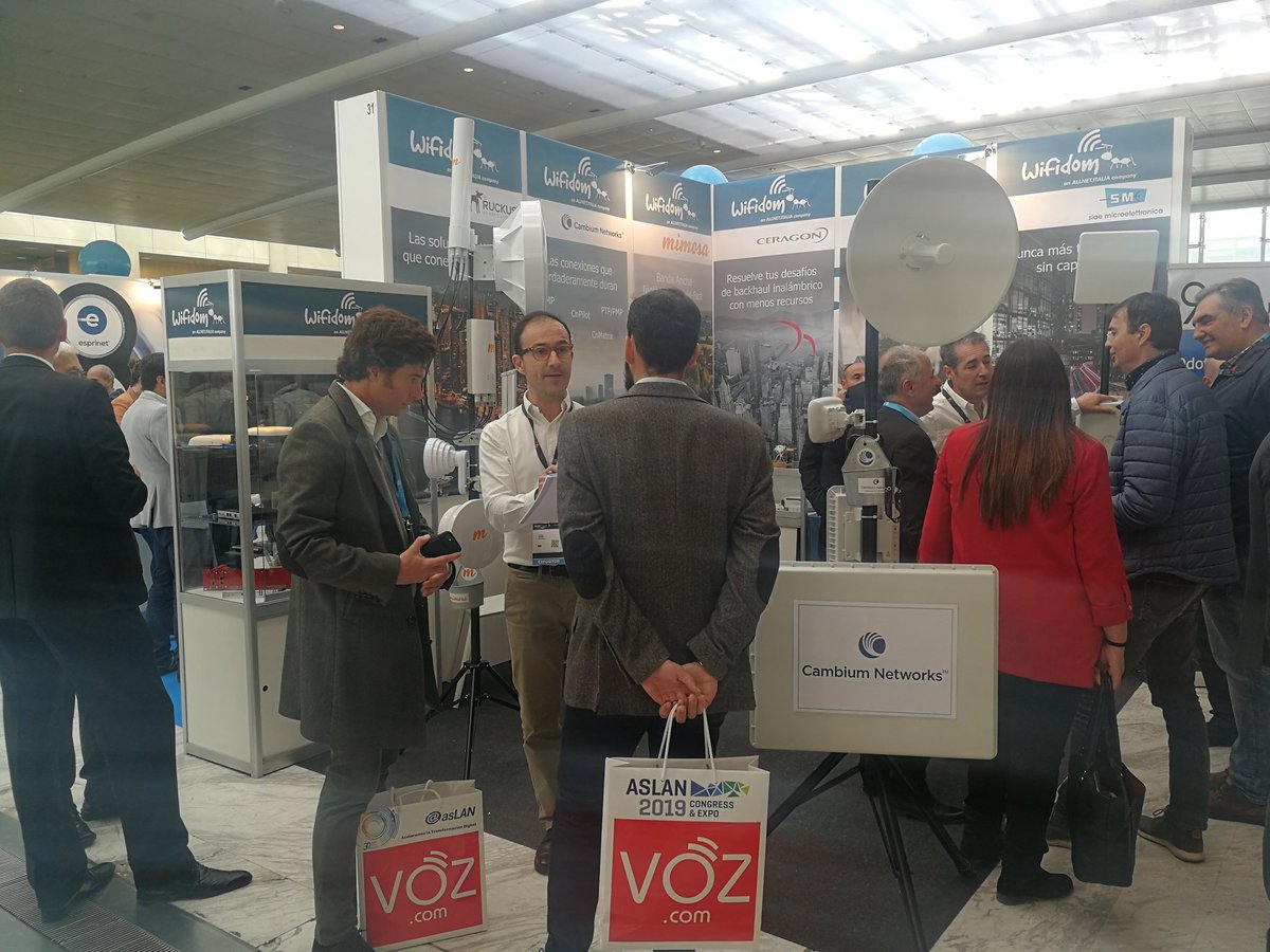 Wifidom's tweet photo. Último día en #ASLAN2019. Todas las novedades #wireless en un mismo stand! Ven con nosotros #Stand31 y ¡Actualízate! https://t.co/iZfTEJPNzR