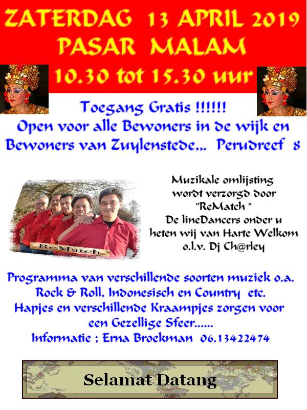 Een kleine gezellige markt, met Indische hapjes en heerlijke muziek van ReMach