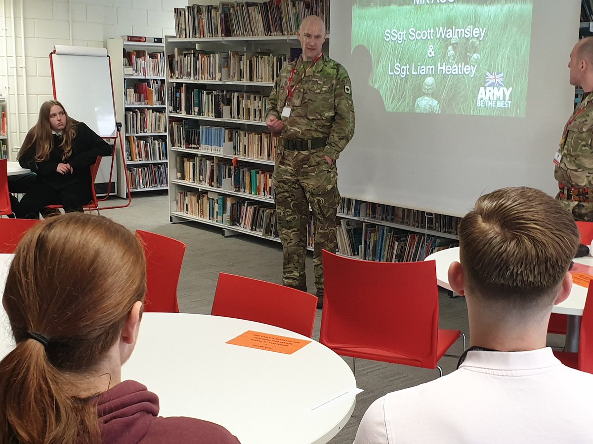 Today we have the Army in at school talking to our students. #careers #modernarmy