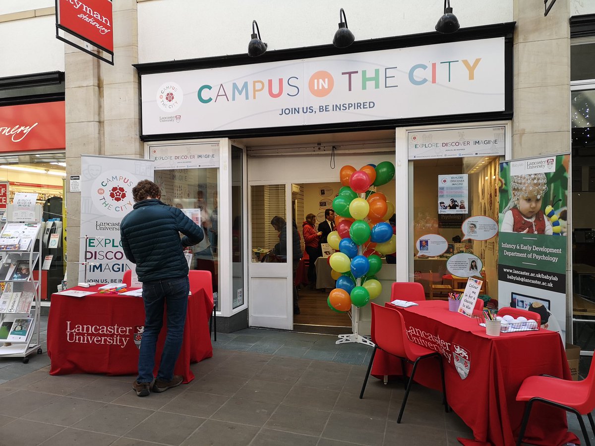 CampusintheCity's tweet photo. Today we are hosting @PsychologyLancs's Babylab! DNA analysis, the ethics of genetic editing, baby language and more! #JoinUsBeInspired https://t.co/DV2Boejpf8