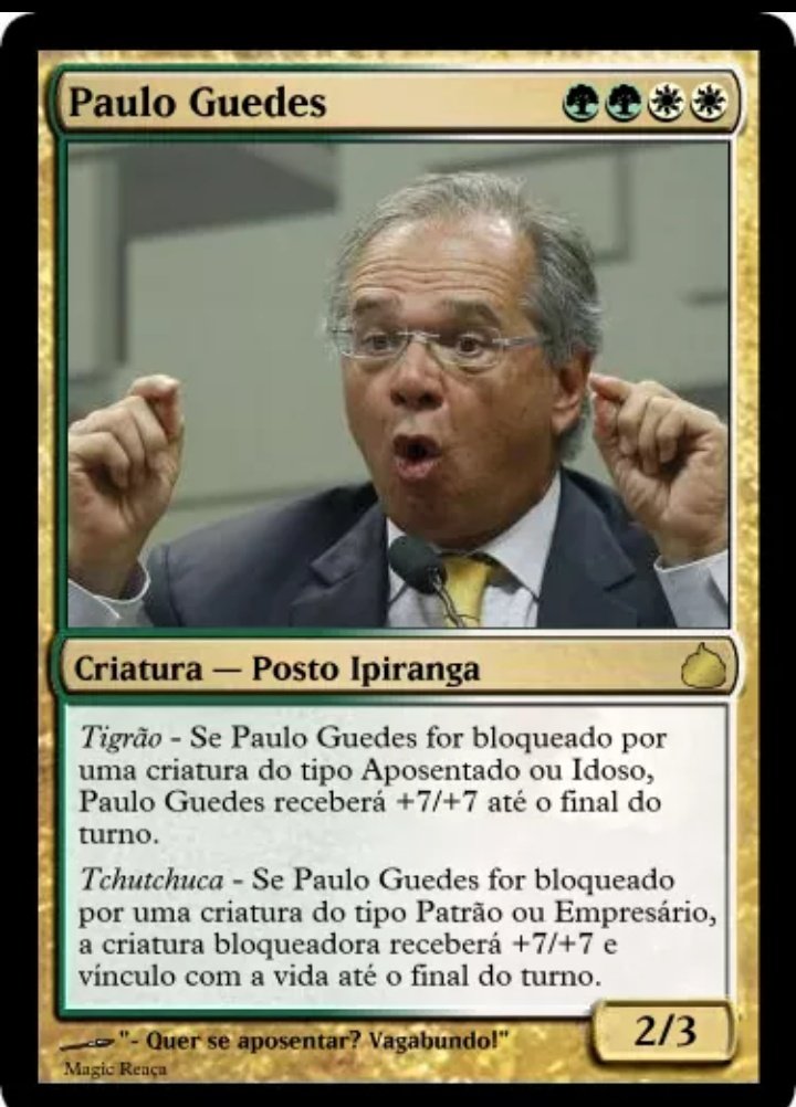 Postagem da página Magic Reaça