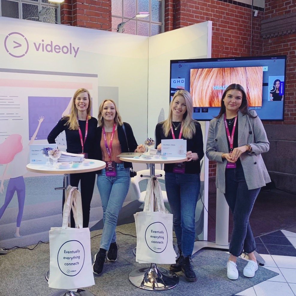 Are you at #PIMpoint2019 and interested in product videos? 🎥✨ Pop by our stand to meet Paula, Elina, Franceska and Eeva-Leena to hear more and come see us on stage today with Deneb from Clas Ohlson! 👋🏻😊 

#PIMpoint19 #wearevideoly #videolyvibe #productvideos