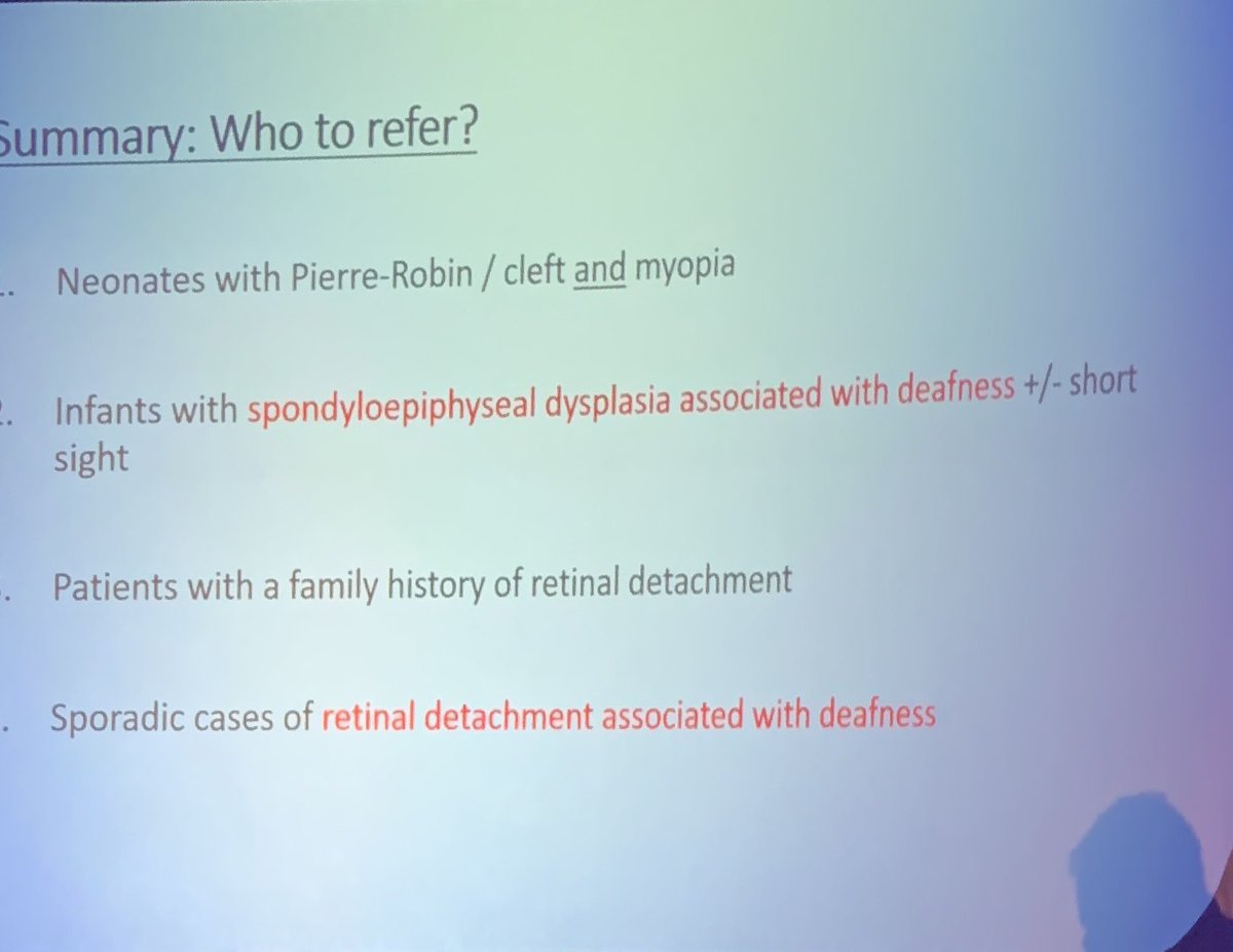 Jason Neil-Dwyer (@jneildwy) on Twitter photo Martin Snead summarises clinical flags to consider diagnosis of Sticklers Syndrome and when to refer for <a href="/CFSGBI/">CFSGBIconference</a>. Really useful, great keynote. #CFSGBI2019 Martin Snead summarises clinical flags to consider diagnosis of Sticklers Syndrome and when to refer for <a href="/CFSGBI/">CFSGBIconference</a>. Really useful, great keynote. #CFSGBI2019
