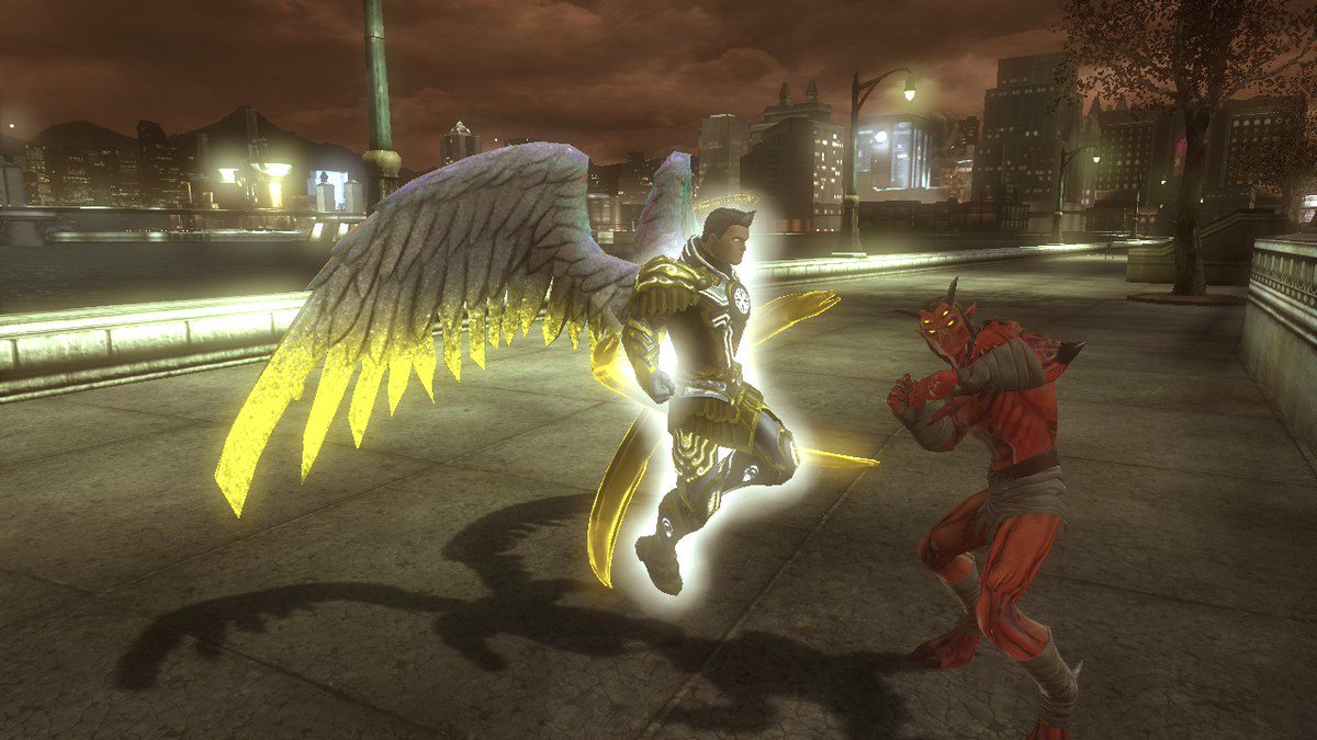 RafaSasaki's tweet photo. When you´re a Holy Celestial Paladin and you find Gotham full of daemons in @DCUO #perfectepisodeforthischaracter #Paladin #LawfulGood #Celestial #HolyKnight #Aasimar #INFJ #JusticeLeagueDark #HolyAvenger #GoldenWings #PowerOfTheLight #SmiteEvil #DetectEvil https://t.co/oZBRWsCxR4