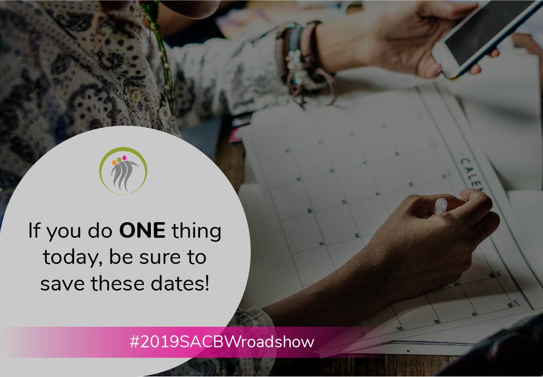 Business women in Mpumalanga &amp; Gauteng, save these dates! The SACBW Empowerment Road Show editions in your areas:  Mpumalanga (Mbombela, formerly Nelspruit): 2 May &amp; Gauteng (Pretoria): 17 May. For more details, or to get involved as a sponsor, email info:sacbw.org