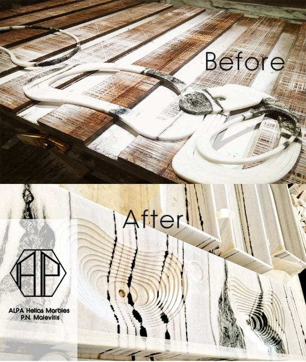Zebri Marble!

Before &amp; After Double Sink Construction with the use of Waterjet.

#marbles #sink #bathroom #blackandwhitemarble #artistic #art #design #decoration #waterjet

For further information &amp; photos please visit our site: alpahellasmarbles.gr