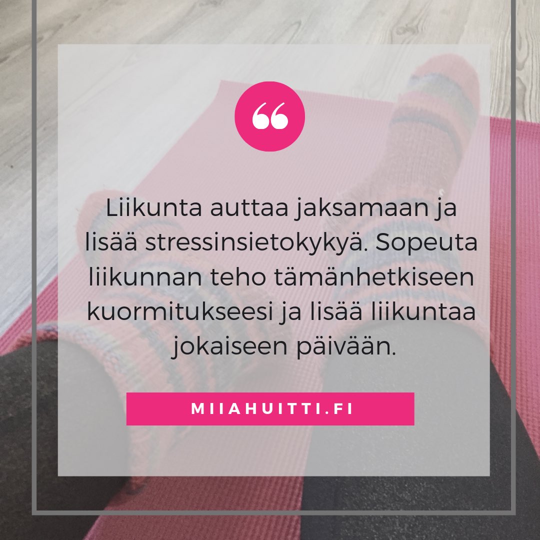 Liikkumattomuus maksaa miljardeja samoin liiallinen stressi. Hyvä fyysinen kunto auttaa jaksamaan ja lisää stressinsietokykyä. Mikä on sinun lempiliikuntaasi? Miten voisit lisätä sitä arkeesi sopivasti? #liikkumattomuus #stressi #liikunta #jaksaminen #hyvinvointi