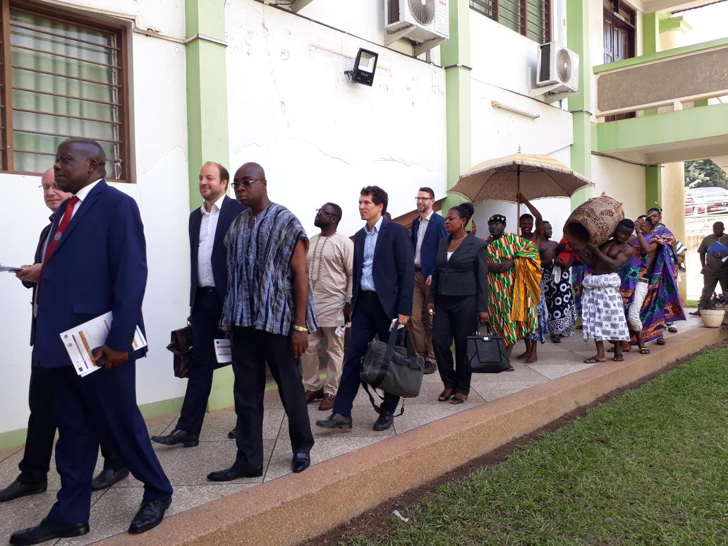 Ghana_Skills's tweet photo. Arrival of dignitaries and setting of the high table: Official Launching of the Cooperation between GSDI III and CoLTEK (College of Technology Education of UEW) in Kumasi.
@giz_ghana @cotvetghana @EuropeInGhana #seco #switzerlandinghana
#UEW #CoLTEK #Kumasi
#TVET #CBT #Ghana https://t.co/qBnpSTqYHd