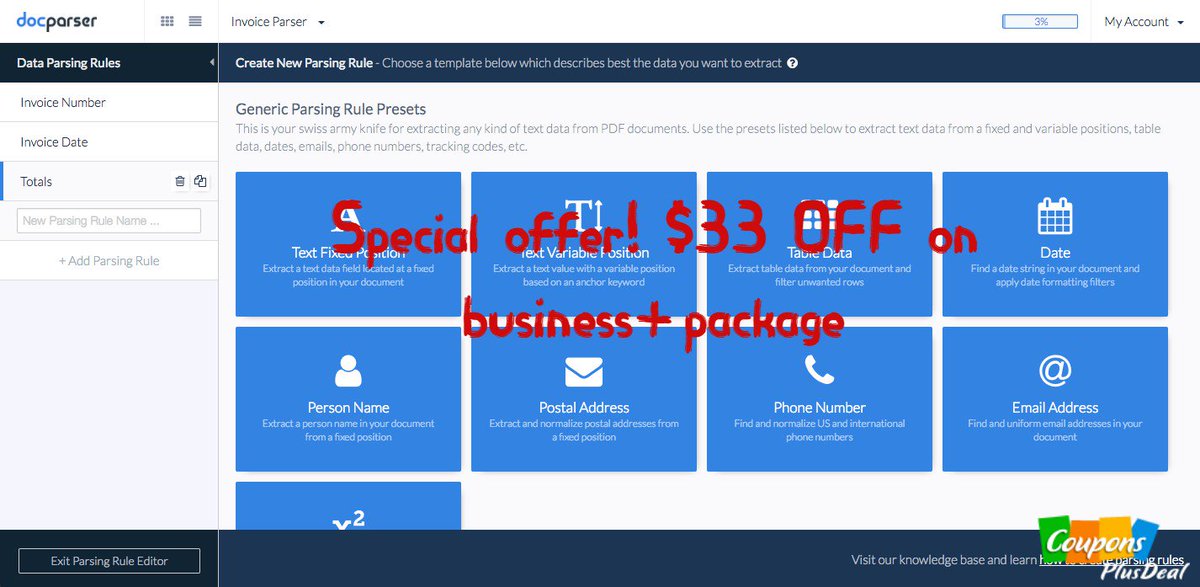 PlusCoupons's tweet image. Order yearly starter plan for $16/mo only!!!
#docparser   #docparserCoupons #docparserDiscounts #docparserDeals
#Coupons #Couponcode #Onlineshopping #discountcouponcodes #promocodes
Click here to activate your discount code: 👇👇👇
bit.ly/2WM615k