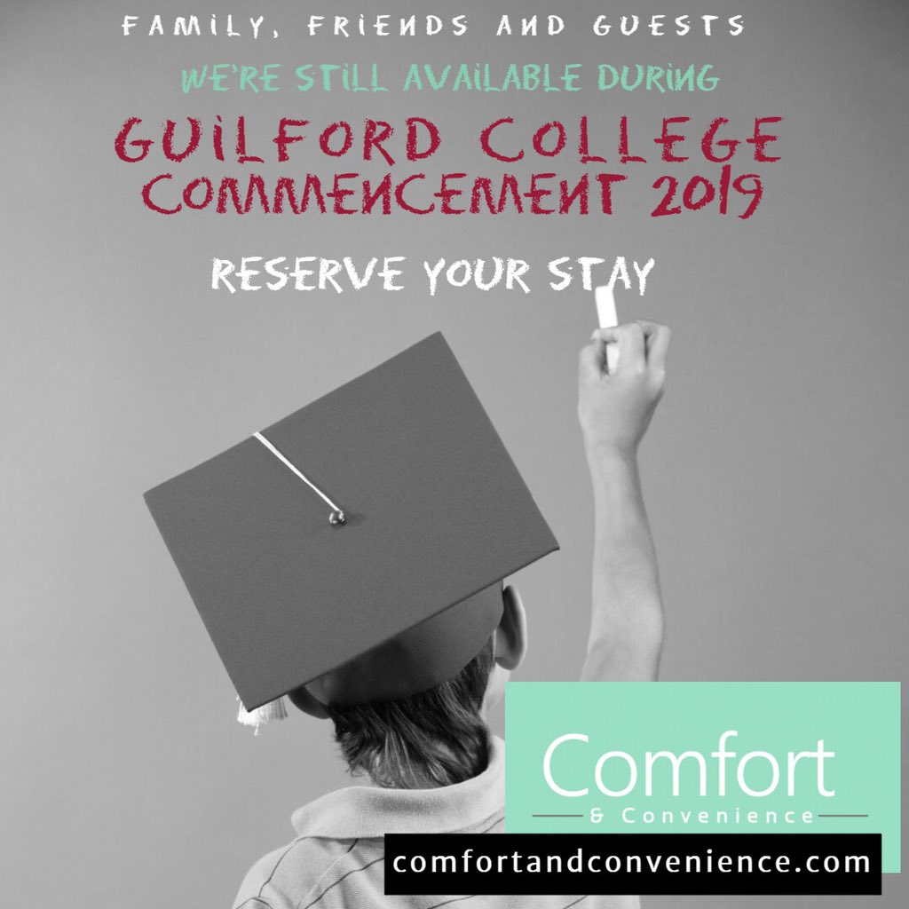 Family, friends &amp; guests needing accommodations for #GuilfordCollege Commencement 2019.. Reserve your stay today! comfortandconvenience.com
#greensboro #airbnb #travel #hotel #airbnbhosting #airbnbexperience #classof2019 #gso #airbnbhosts #raleigh #raleighnc #durham #charlottenc