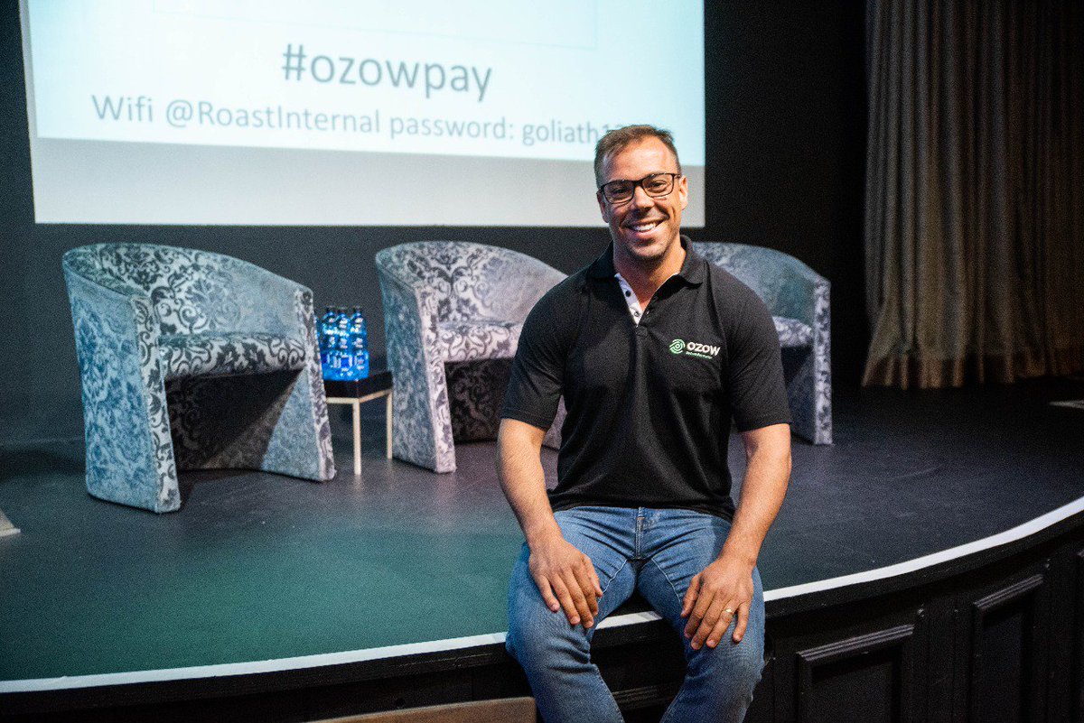 OzowPay's tweet photo. We launched our new look and name with the talented Goliath brothers this morning. Welcome to Ozow. #OzowPay https://t.co/RfDzoGRPyx