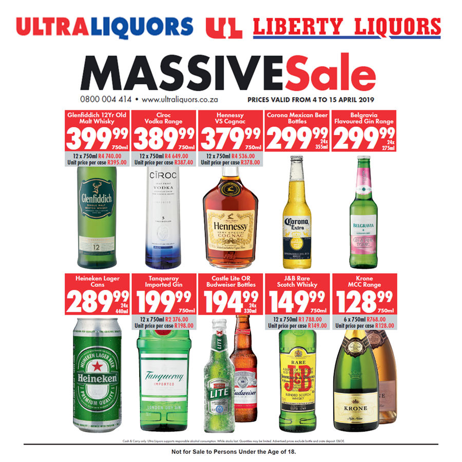 Ultra Liquors On Twitter Mini Massive Sale Is On Ultra Liquors Nationwide And Liberty Liquors In Kzn Ends 15 April After That More Promos Have An Ultramazing Day Ultraliquors Ultraoffers