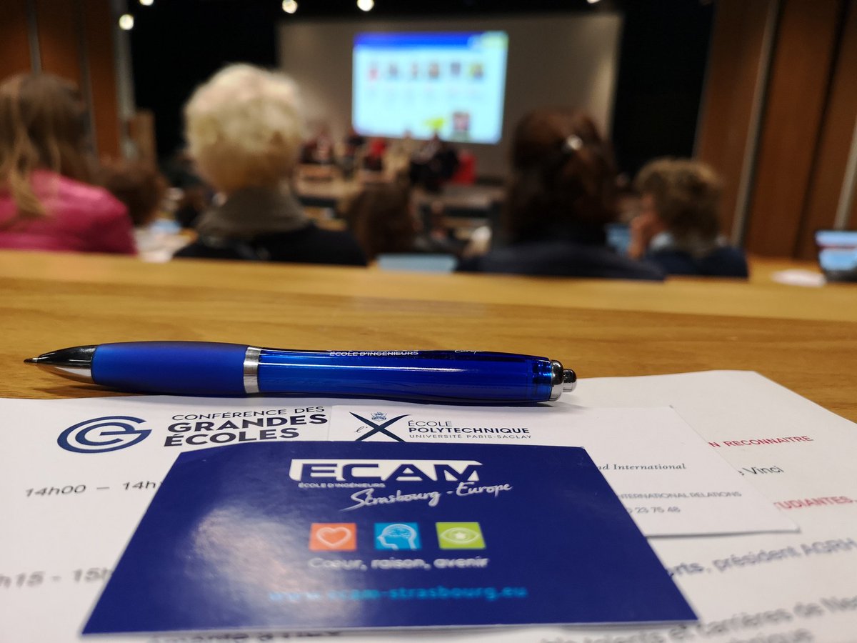 ANNEDELATTRE's tweet photo. .@ECAMStrasbourg au #ColloqueCGE sur #initiativeétudiant. Merci la @ConferenceDesGE https://t.co/A3ELG4Fhz7