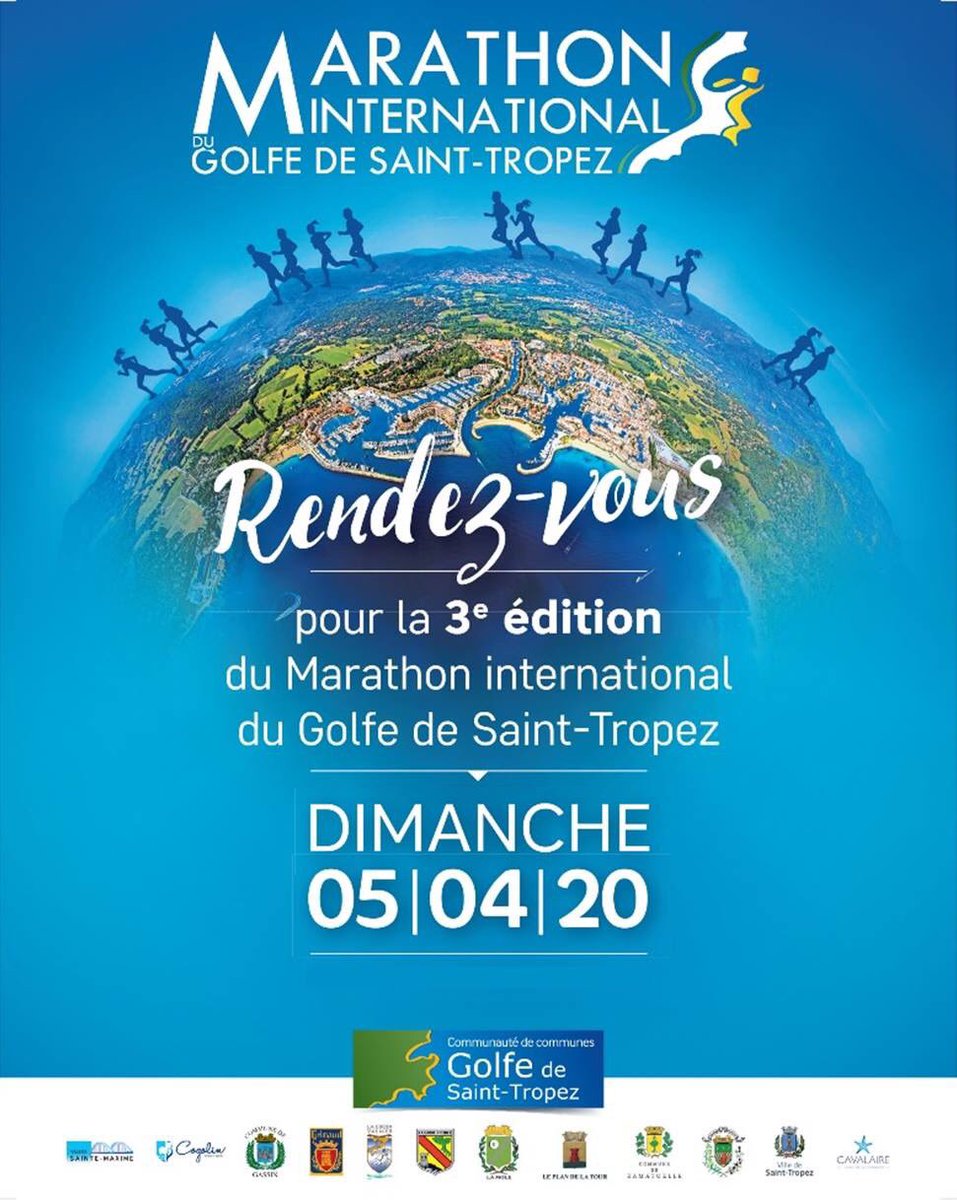 Marathongolfesainttropez (@marathonstropez) on Twitter photo Save the date ! 3ème édition le dimanche 5 avril 2020 ! Ouverture des inscriptions le 11 avril 2019 sur marathondugolfedesainttropez.com <a href="/Sainte_Maxime/">Sainte-Maxime Tourisme</a> <a href="/StTropezMairie/">Mairie Saint-Tropez</a> <a href="/Cavalaire_83240/">Ville de Cavalaire</a> <a href="/GolfeStTropez/">Golfe Saint-Tropez</a> Save the date ! 3ème édition le dimanche 5 avril 2020 ! Ouverture des inscriptions le 11 avril 2019 sur marathondugolfedesainttropez.com <a href="/Sainte_Maxime/">Sainte-Maxime Tourisme</a> <a href="/StTropezMairie/">Mairie Saint-Tropez</a> <a href="/Cavalaire_83240/">Ville de Cavalaire</a> <a href="/GolfeStTropez/">Golfe Saint-Tropez</a>