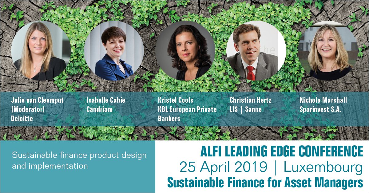 Join #ALFILE19 experts and discuss #Sustainablefinance product #design and implementation. Learn more about the event bit.ly/2Ugb94F