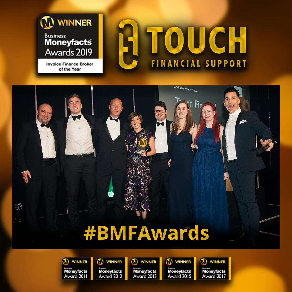 TouchFinancial's tweet image. We’re delighted to be named Invoice Finance Broker of the Year at the 2019 @MoneyfactsGrp Business Moneyfacts awards! 🏆

It is an honour to be recognised yet again as the leader in our field by Moneyfacts. We look forward to helping many more UK #SMEs thrive in 2019! #BFMAwards