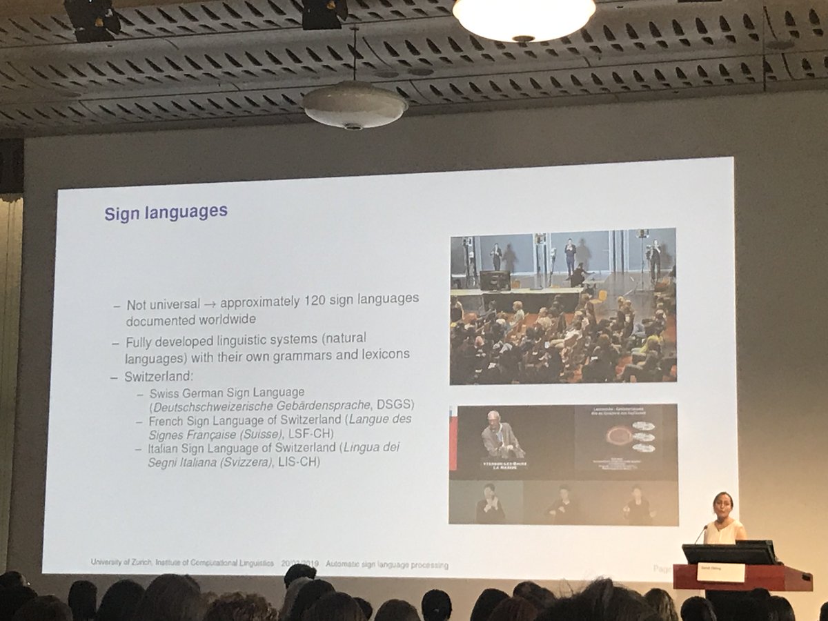 sandhya212's tweet image. Day1 @widszurich at #swissreinstitute. Talk on 
#automaticsignlanguage using #deeplearning #nlp. 120 sign languages out there that are #fullydeveloped#languages. #gopro #computervision #hamnosys for #datageneration
