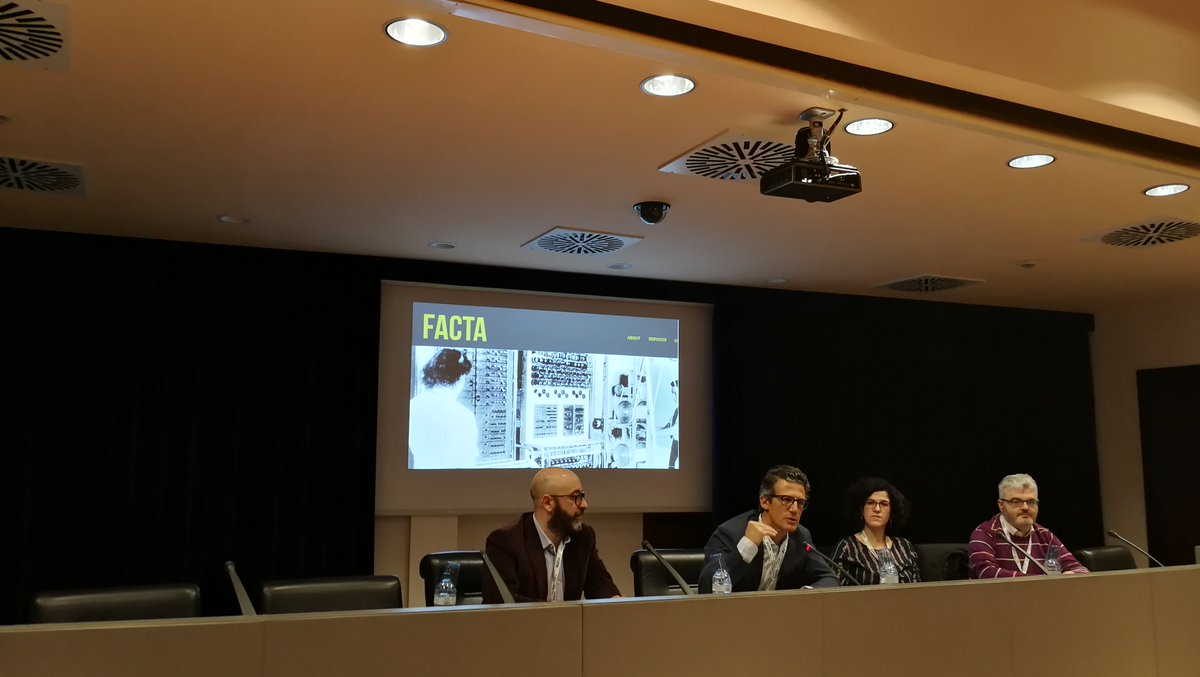 facta_'s tweet photo. We are at the #ijf19!
Our president @guidoromeo
introduces the panel about #climate #adaptation with
@vitalbacrivello @CmccClimate @_Arlon   

@journalismfest https://t.co/TEqyagSPLQ