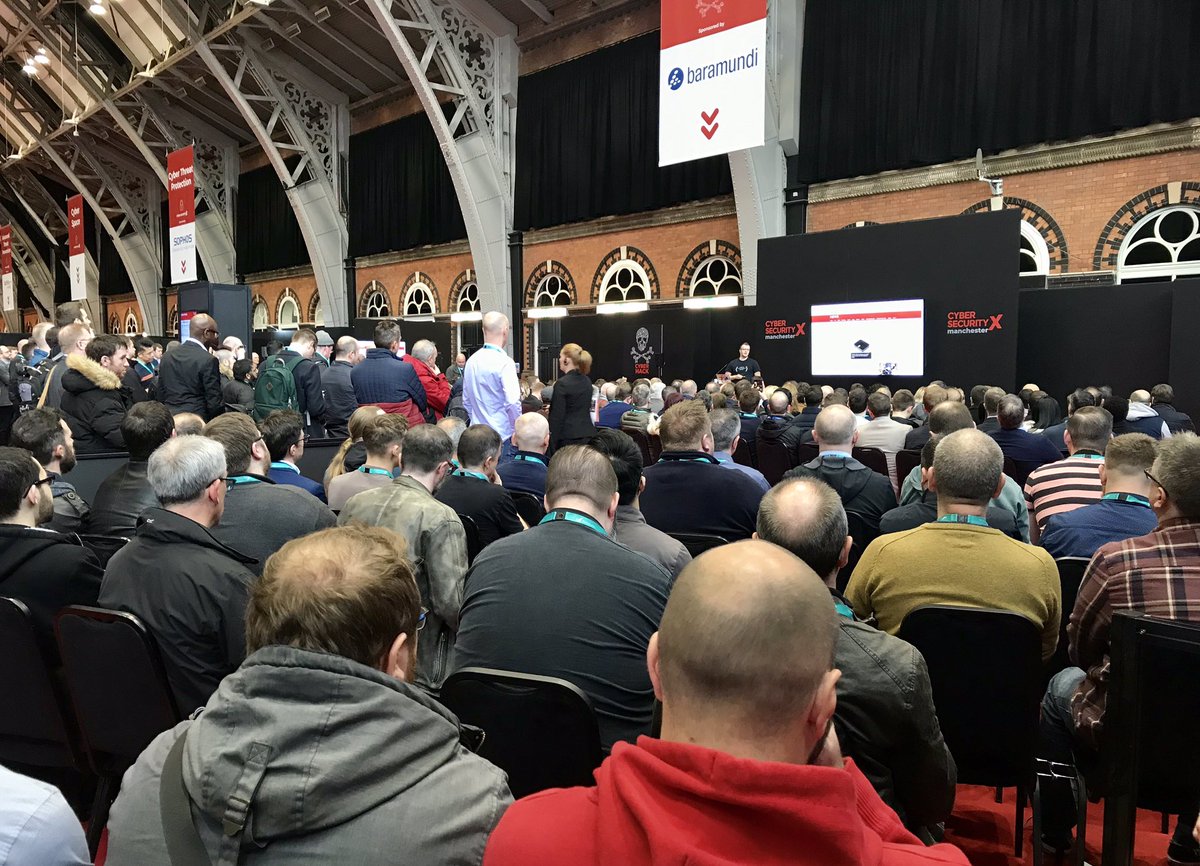 CyberSec_Events's tweet photo. Extremely popular session from @Scott_Helme - Hacking a smart CCTV camera #CyberSecManchester #IPEXPOManchester https://t.co/i65hxhtGeE