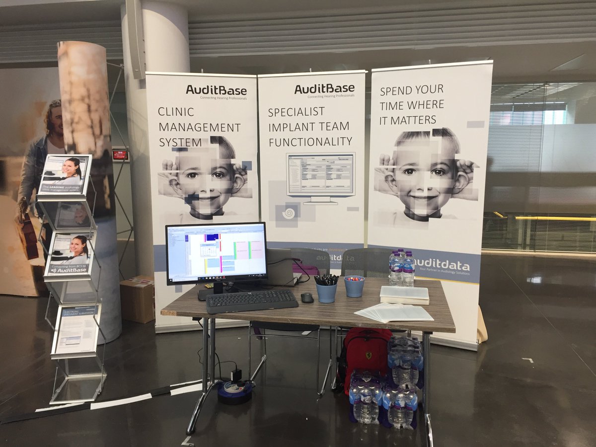 AuditdataCom's tweet photo. All set up for BCIG 2019. Come see us in the Solent Conference centre - Southampton.
#BCIG #CochlearImplants #patientmanagementsystems https://t.co/Rv1uZDk5qq