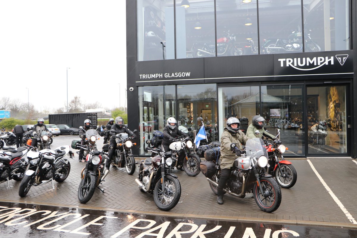 TriumphGlasgow's tweet photo. Here's a few members from our #Glasgow #TOMCC leaving this morning on Bonnies, heading to the World Association Of #TriumphOwners Clubs meeting in  Voorjaarstreffen, Netherlands for the weekend! #ForTheRide @TriumphOwners @OfficialTriumph https://t.co/2FIH7HVcJ4