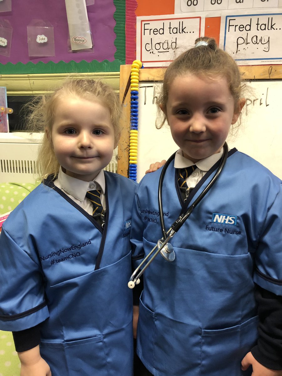 natalieWMCN's tweet image. The other end of the age scale this morning as a #NursingNowAmbassador! Meeting my daughters reception class, we had so much fun! Hopefully some new recruits ready for approx 2036?! @teamCNO_ @BevMatthewsRN #dressinguptoinspire #futurenurses #lovetheNHS