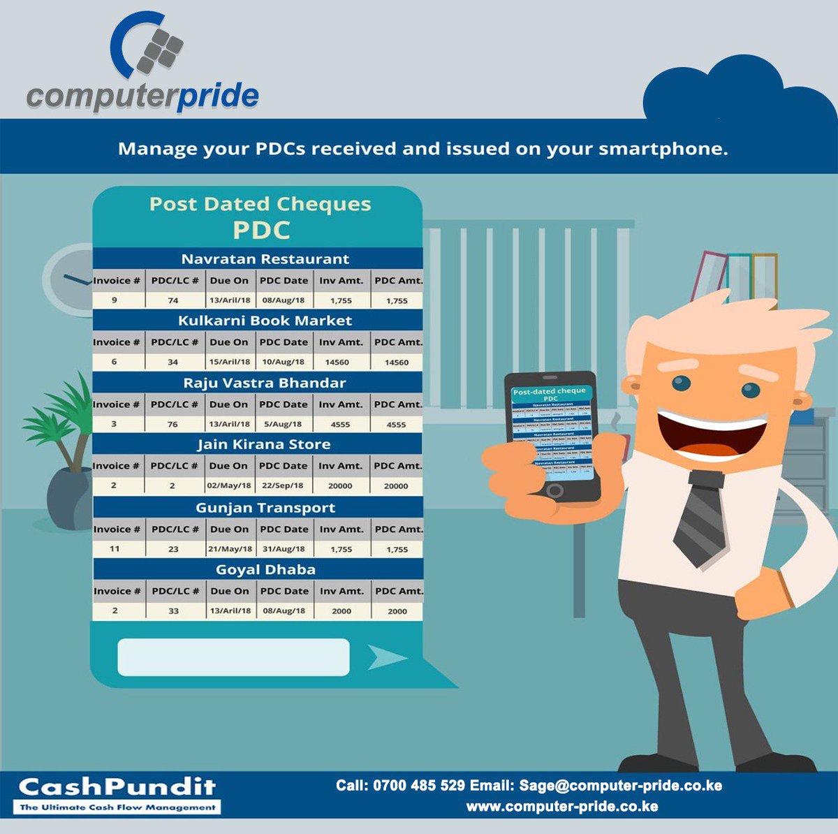 ComputerprideB's tweet image. Struggling to manage your accounts or staying on top of your cashflow? Well, purchase the #CashPundit App, The Ultimate Cashflow Mgt solution to monitor, analyze, and manage the flow of your #finance, #revenue, and #expenses.
#accurate #forecasting = better #business #decisions