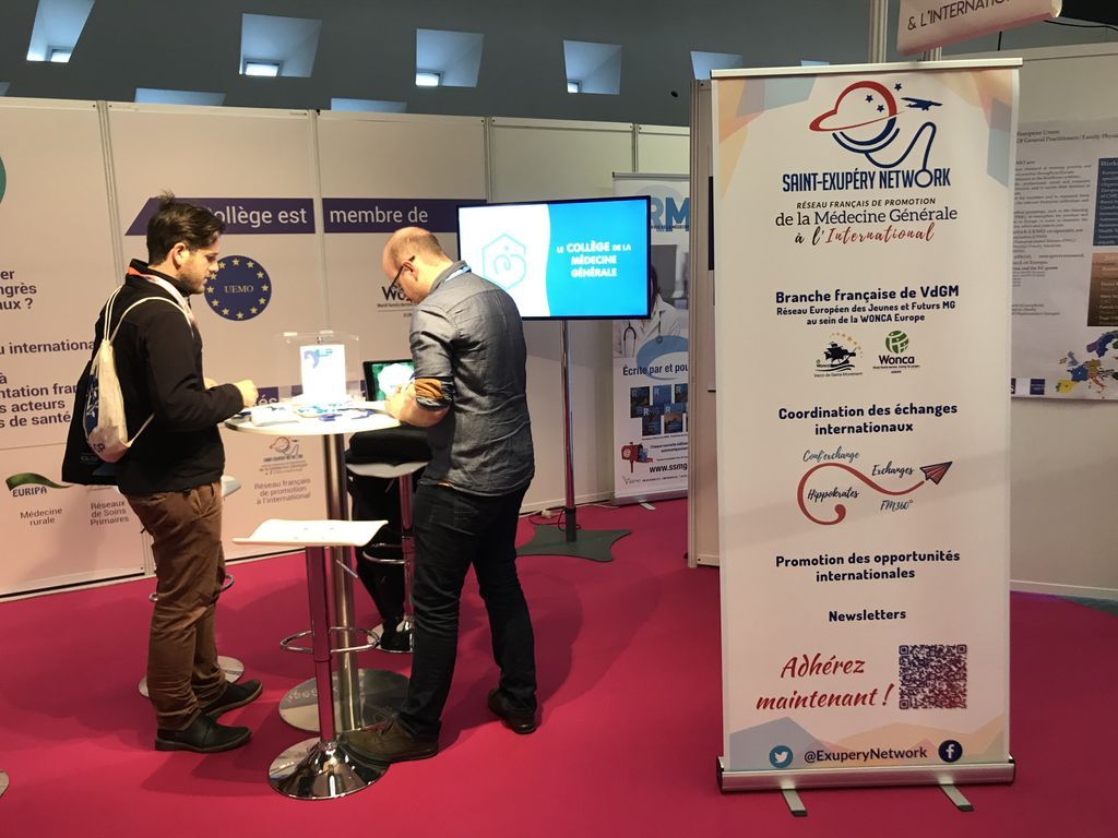 ExuperyNetwork's tweet photo. Rejoignez nous sur le stand international 😁😁
Stand 47 pour découvrir @ExuperyNetwork et tentez votre chance pour gagner une place pour un congrès de la @WoncaEurope grâce à la SFTG ! #CMGF2019 https://t.co/44OqtJ6Y8R
