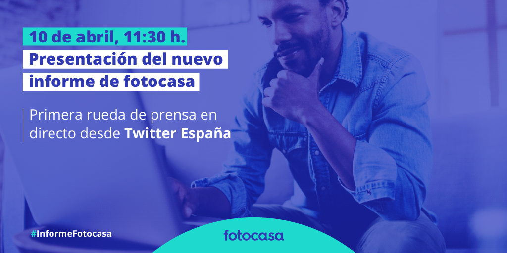 fotocasa's tweet photo. ¡ATENCIÓN! El día 10 a las 11.30am presentamos nuevo #InformeFotocasa "Primer trimestre: precio vivienda en venta" con una rueda de prensa con nuestra experta @toribiobea retransmitida en directo en @fotocasa gracias a @TwitterEspana. ¡La 1ª de la historia! ¿Te la vas a perder? https://t.co/7QYpNEwyFD