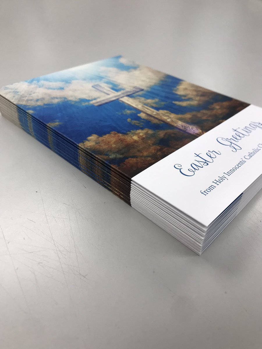 LEAprinters's tweet photo. Easter is coming up, in need of any Easter specials? Give us a call or email and we’ll help you out! 

Custom Printed Easter Card▪️Litho Print▪️350gsm Silk card▪️Scored▪️Folded to A5
#print #printing #litho #silk #easter #cards #London #orpington #foldingpaper #printservices https://t.co/1YPVoCT2wZ