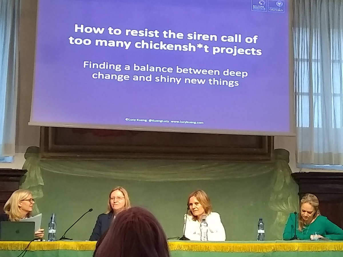 oversku's tweet photo. My favourite panel title so far. Great panel chaired by @KuengLucy on the very real issues newsrooms face when dealing with #changeprojects #IJF19 https://t.co/qc7oL8VB1p