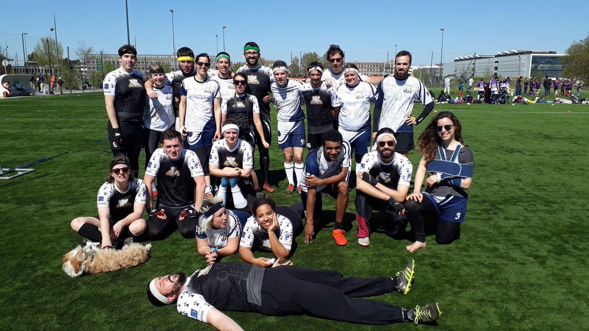 Photos d'équipe avec Les Hermines de Rennes Quidditch - Ermined Roazhon et Bacchus Bordeaux Quidditch à la Coupe de France 2019 ❤️