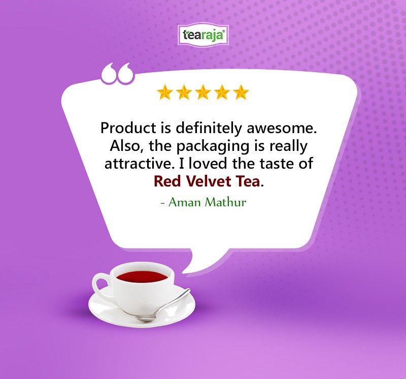 TeaRajaIndia's tweet photo. Hey Aman! Thanks for those lovely words. It feels so good when some positive words come from the customers. By the way, have you tried Rose Herbal Green Tea? 
We are sure you will love it too.
✅ Try now: https://t.co/xMOBcpbHWw

#Tea #RedVelvetTea #TearajaIndia #CustomerReview https://t.co/d8cXPS01eA