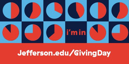 JeffArchives's tweet photo. It’s #JeffersonGivingDay! Join employees, patients, students, alumni, and friends of @JeffersonUniv and @TJUHospital in sharing why you’re in for Jefferson. Visit https://t.co/WUpvu9WrBk to make your gift and share on social media using #ImInForJefferson https://t.co/Dn6rqgic52