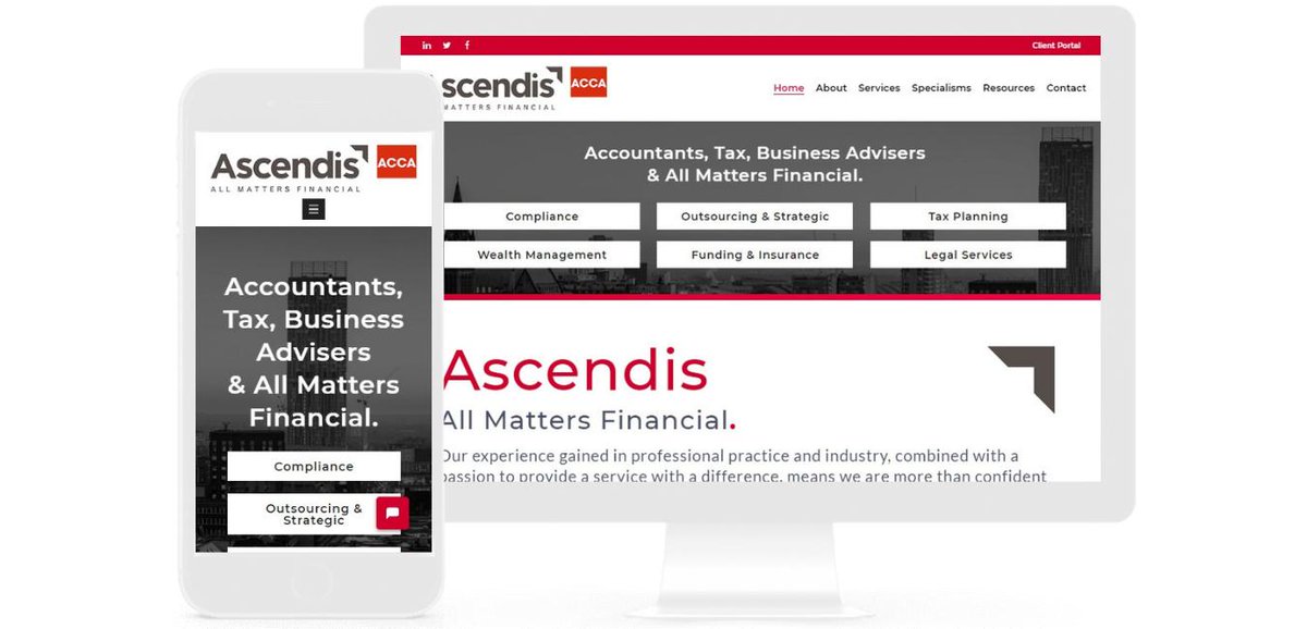 We're delighted to announce that we have launched a new website! Huge thanks to <a href="/DigitalJamie/">Jamie Hallitt</a> for your help with this and to our wider Ascendis team for all your input. View our new site here: buff.ly/2Iaoh49

#accountants #accounting #website #newwebsite