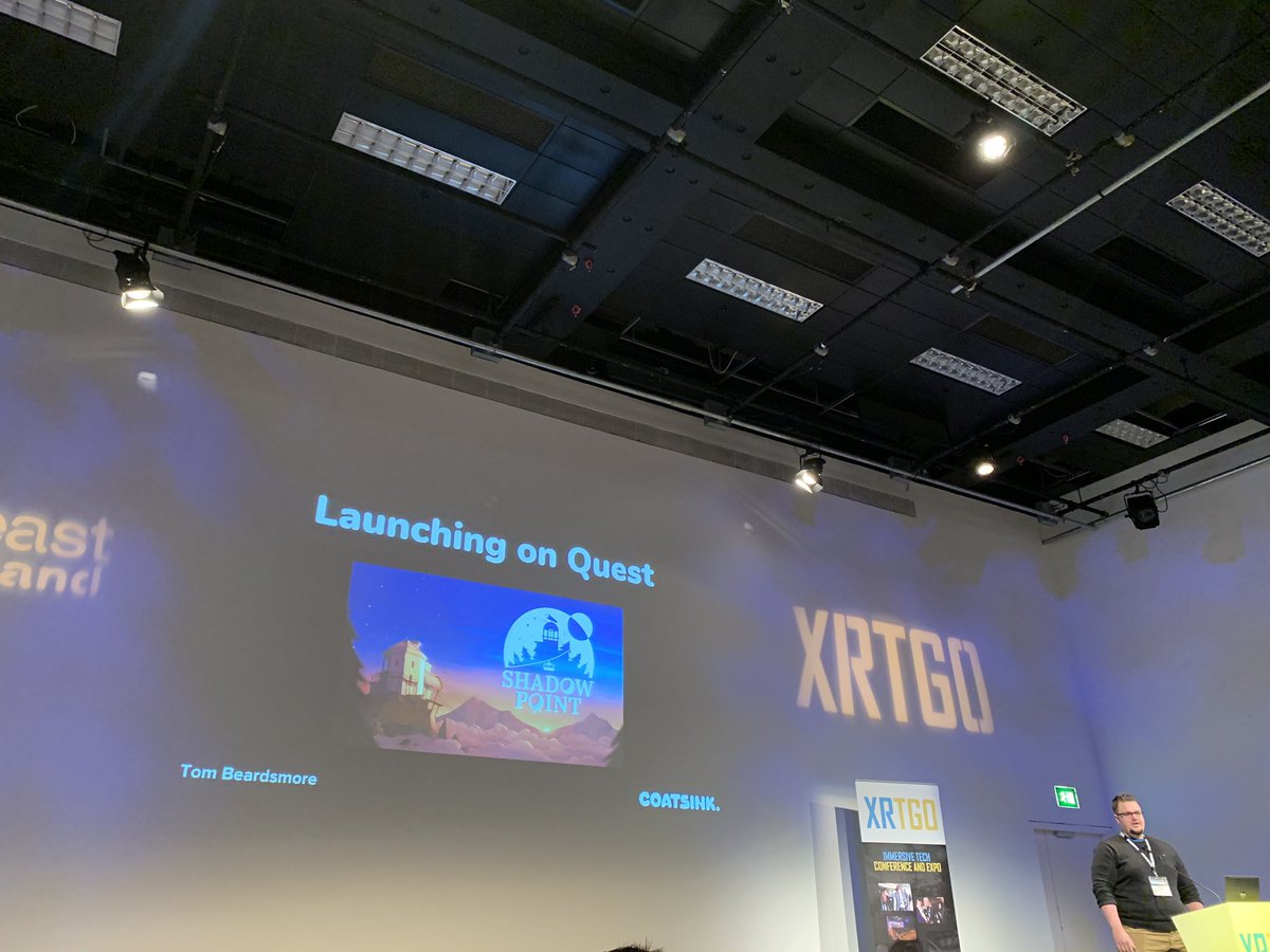 Great to see Tom Beardsmore CEO of Sunderland based company <a href="/Coatsink/">Coatsink</a> speaking about Shadow Point for Oculus Quest at <a href="/XRTGO/">XRTGO 2019: Thursday 4th April</a> immersive tech conference and expo.