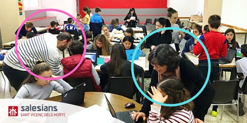 La #codocència arriba a @Salesians_SVH per quedar-s’hi!

Al projecte Som la Clau de 1r d’#ESO ja es treballa en grups amb 2 docents a l’aula per crear unes ulleres de #RealitatVirtual, i dissenyar i programar què hi veuen els qui se les posin.

+info 👉🏻santvicenc.salesians.cat/2019/04/03/cod…