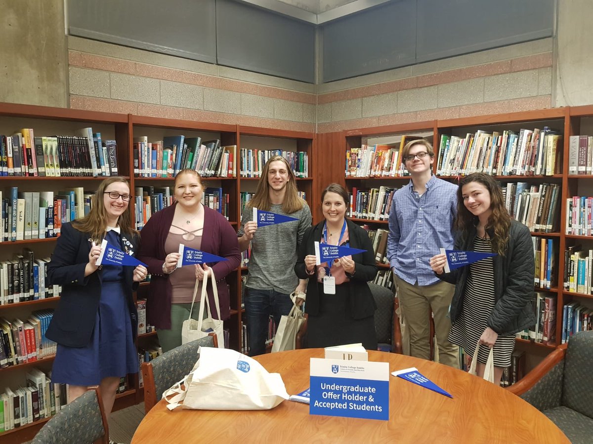 tcdglobal's tweet photo. Our Undergraduate students with their @tcdglobal representative Mary in Philadelphia! #TrinityOpenDayUS https://t.co/tlAG0040ua