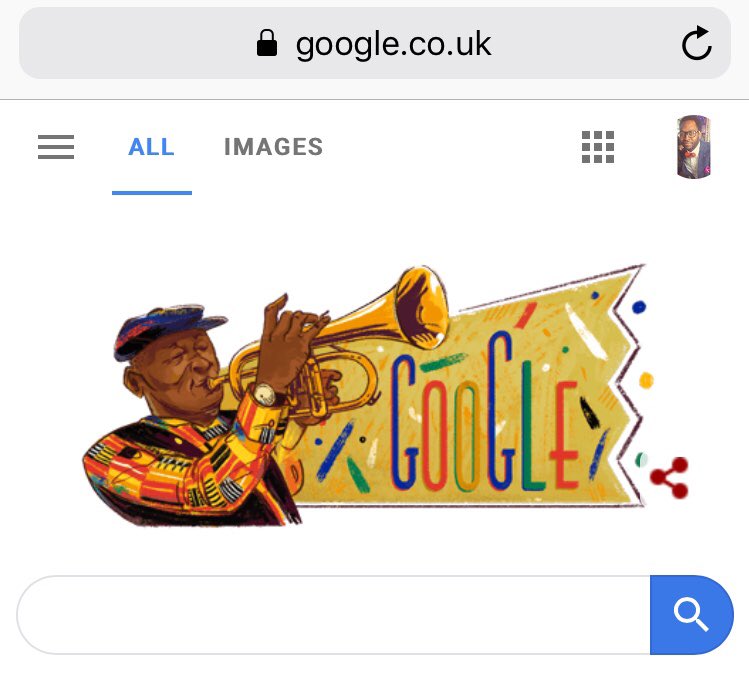 cliqsounds's tweet photo. Today @GoogleUK is honouring @hughmasekela with a doodle on what would have been his 80th Birthday 🎂  #HughMasekela80th #HughMasekela #jazz #southafricanjazz https://t.co/kwUQxox4rI