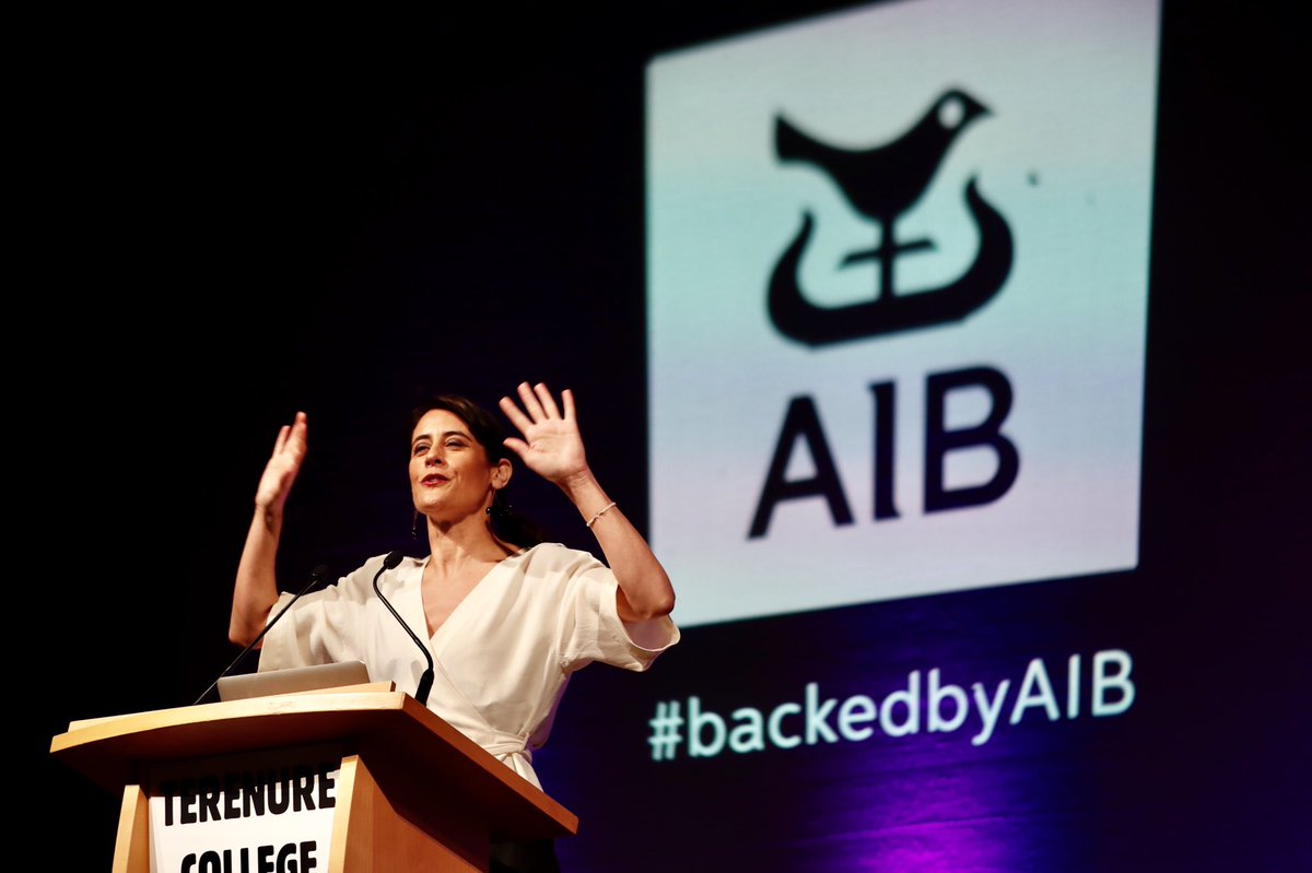 AIBIreland's tweet photo. “The power of storytelling can improve lives and change our world for the better. People might forget a story but they won’t forget how it made them feel” - Simone George, Human Rights Lawyer and Activist. #Leaders2019 #BackingStudents https://t.co/tsmfkbdGAz
