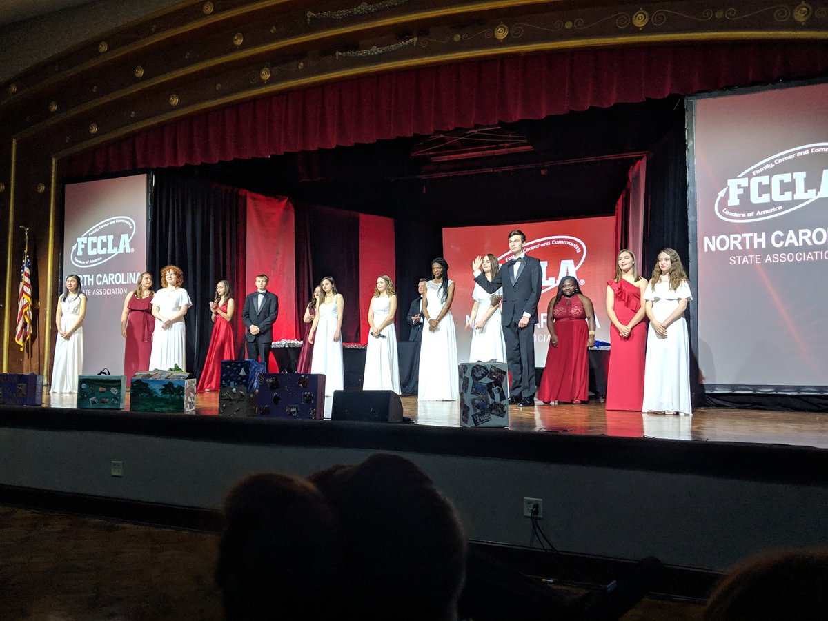 GreenHopeFCS's tweet photo. Through very little sleep for all...Green Hope represented well this week at NC FCCLA State Conference.  Our only competitor received a silver medal, we received a membership award (30 + from last school year) and Alex was selected to serve as a 2019-2020 NC FCCLA state officer. https://t.co/8xydIw0t5N